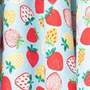 Load image into Gallery viewer, 1950s Style Light Blue & Multi Strawberry Print Swing Skirt