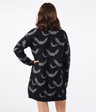 Load image into Gallery viewer, Black & Grey Bats Open Long Cardigan