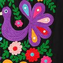 Load image into Gallery viewer, 1970s Style Black & Multicolor Embroidered Peacock Caftan