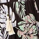 Load image into Gallery viewer, 1970s Style Black Tropical Print Maxi Dress