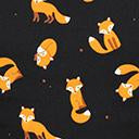 Load image into Gallery viewer, 1950s Black & Orange Fox Print Bernie Swing Dress