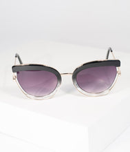Load image into Gallery viewer, Black & Clear Very Special Cat Eye Sunglasses