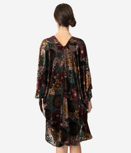 Load image into Gallery viewer, Black Deco Floral Devore Velvet Kimono
