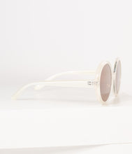 Load image into Gallery viewer, 1960s Cream Round Romance Sunglasses
