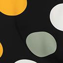 Load image into Gallery viewer, 1960s Style Black &amp; Multicolor Large Dot Blouse
