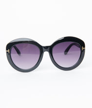 Load image into Gallery viewer, Black Retro Rounded Sunglasses
