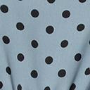 Load image into Gallery viewer, 1970s Style Dusty Blue &amp; Black Polka Dot Jumpsuit
