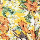 Load image into Gallery viewer, 1960s Style Yellow &amp; Orange Tropical Floral Fit &amp; Flare Dress

