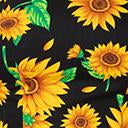 Load image into Gallery viewer, Black &amp; Yellow Sunflower Audrey Swing Dress
