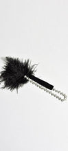 Load image into Gallery viewer, 1920s Style Black Ostrich Feather &amp; Silver Crystal Plumette Headband
