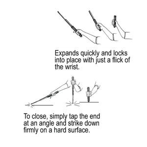 Streetwise™ Expandable Solid Steel Baton w/ Nylon Holster 21''